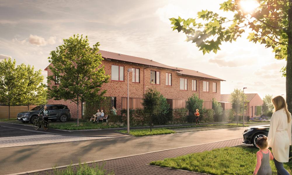 Industriens Pension, Egedal Kommune, 2L Projektudvikling og totalentreprenøren HHM indleder byggeriet i den nye bydel Landskabsbyen i Egedal nordvest for København. Industriens Pension, Egedal Kommune, 2L Projektudvikling og totalentreprenøren HHM indleder byggeriet i den nye bydel Landskabsbyen i Egedal nordvest for København.
