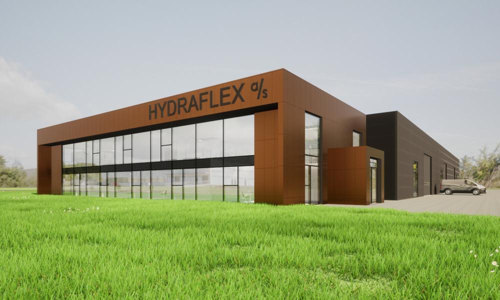 I april 2026 står Hydraflex' nye fabrik i Viborg efter planen færdig. I april 2026 står Hydraflex' nye fabrik i Viborg efter planen færdig.