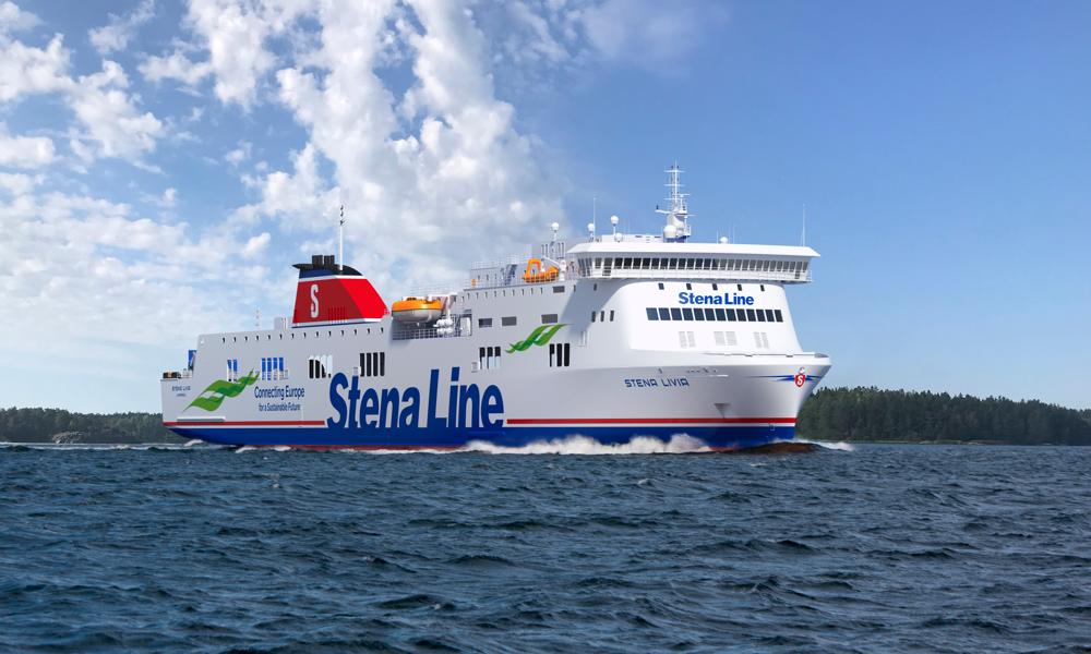 'Stena Livia' vil få nyt navn og gennemgå tørdok vedligeholdelse i Europa, før den sættes ind på sin nye overfart. 'Stena Livia' vil få nyt navn og gennemgå tørdok vedligeholdelse i Europa, før den sættes ind på sin nye overfart.