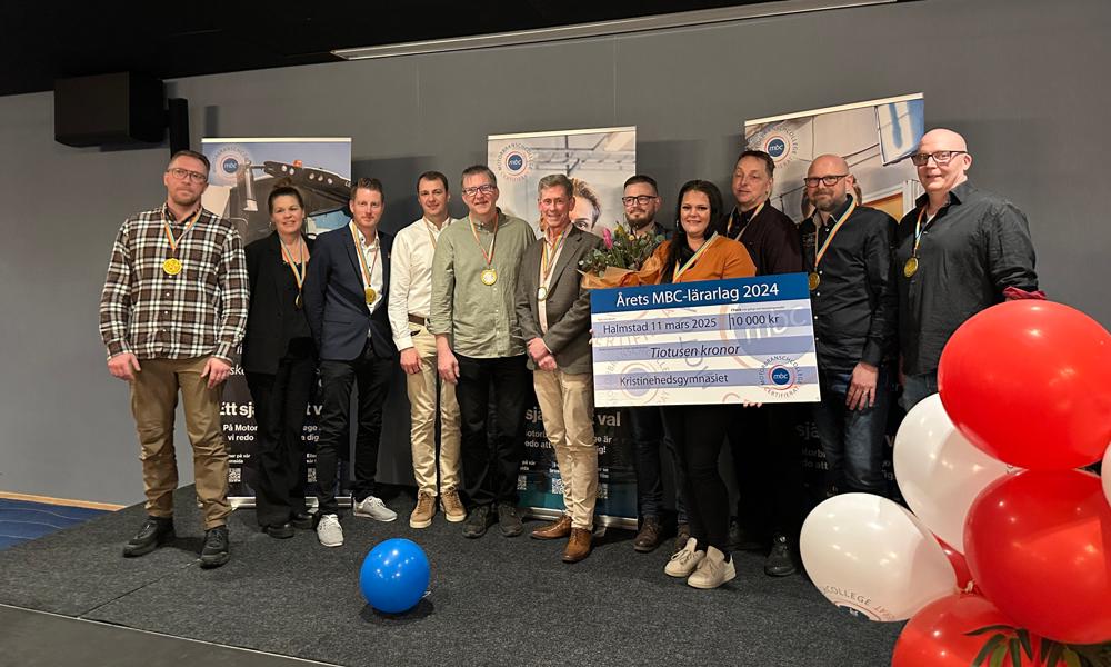 Kristinehedsgymnasiet, vinnare av årets MBC-arbetslag 2024. Kristinehedsgymnasiet, vinnare av årets MBC-arbetslag 2024.