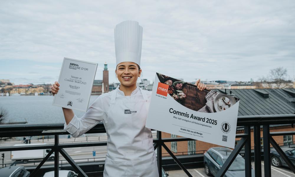 Alma Knez är vinnare av Bocuse d’Or Sweden Commis Award 2025. Alma Knez är vinnare av Bocuse d’Or Sweden Commis Award 2025.