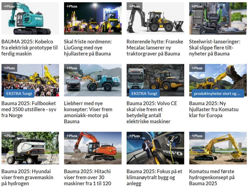 Tungt.no sin samleside om Bauma-messen. Tungt.no sin samleside om Bauma-messen.