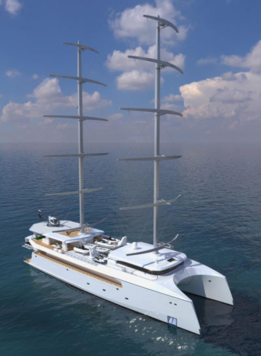 Echo Yachts ska bygga världens största seglande katamaran och försöker då pressa ner Co2-utsläppen. Echo Yachts ska bygga världens största seglande katamaran och försöker då pressa ner Co2-utsläppen.