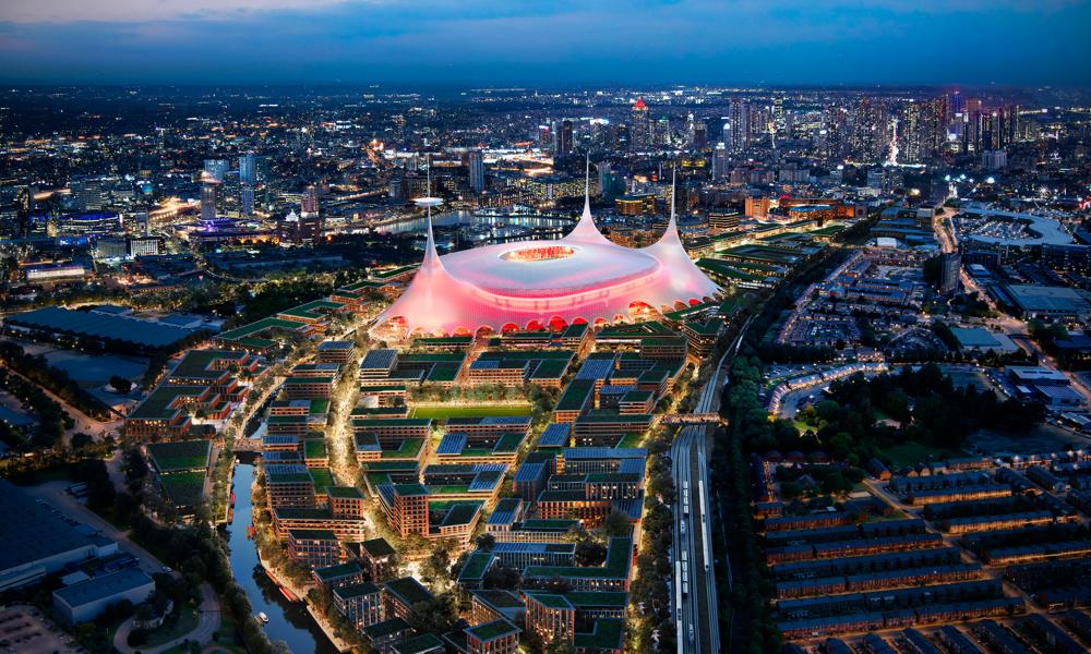 Foster+Partners har tegnet et nyt stadion med plads til 100.000 tilskuere for fodboldklubben Manchester United. Foster+Partners har tegnet et nyt stadion med plads til 100.000 tilskuere for fodboldklubben Manchester United.