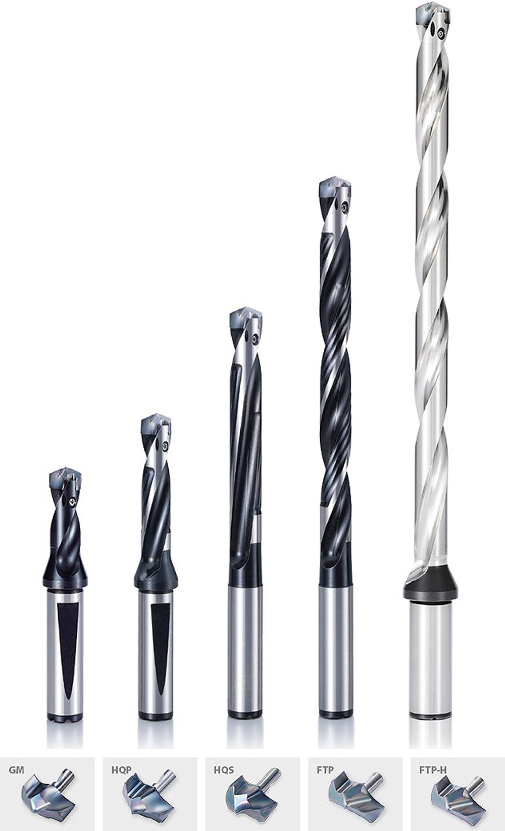Kyocera Magic Drill DRA kommer i fem spiss-typer: GM, HQP, HQS, FTP og FTP-H Kyocera Magic Drill DRA kommer i fem spiss-typer: GM, HQP, HQS, FTP og FTP-H