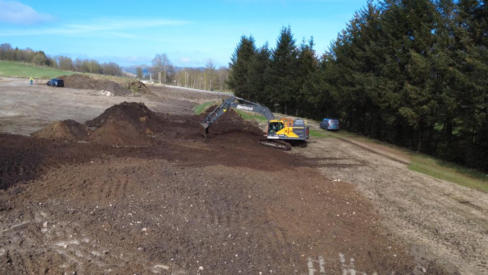 Planering med ny maskin på Gjesdal i Gjesdal kommune. Planering med ny maskin på Gjesdal i Gjesdal kommune.