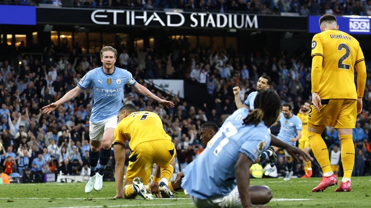 De Bruyne fører Manchester City mod Champions League med fem sejre i træk