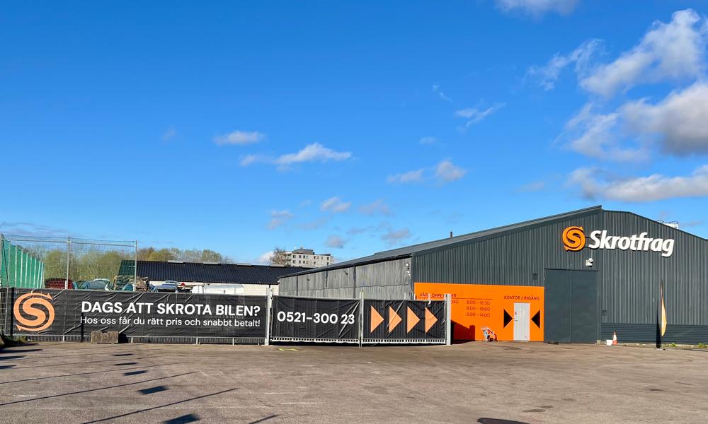 Skrotfrags nya filial i Vänersborg. Skrotfrags nya filial i Vänersborg.