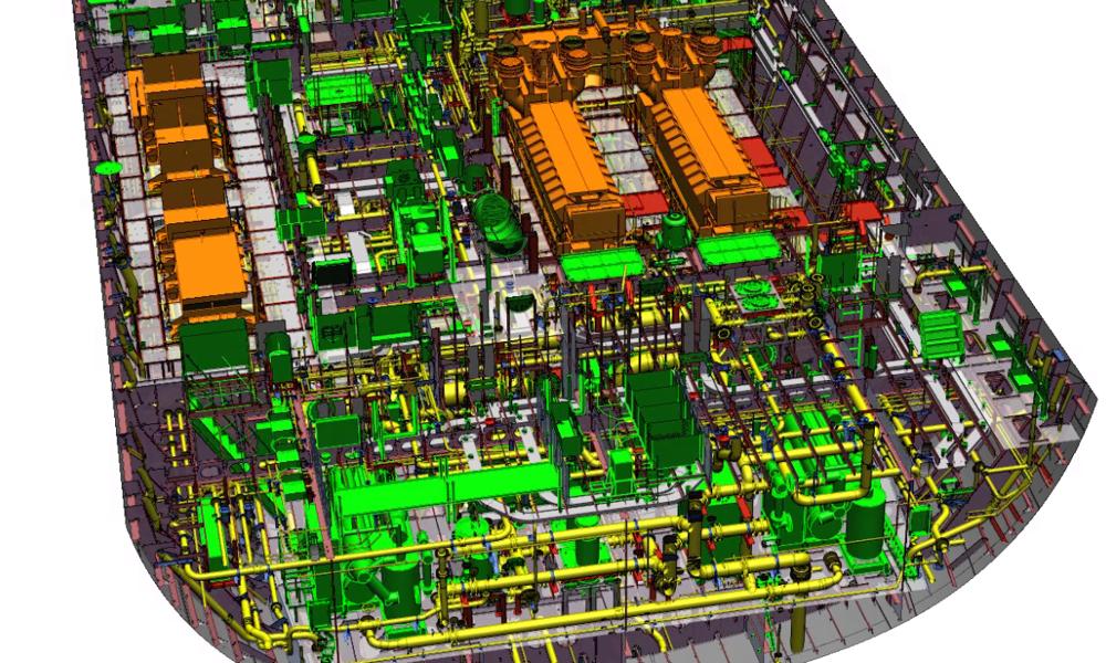 Skibe kan bygges i blokke på forskellige lokationer, og derefter sættes sammen. Her er en illustration af en sådan blok. Skibe kan bygges i blokke på forskellige lokationer, og derefter sættes sammen. Her er en illustration af en sådan blok.
