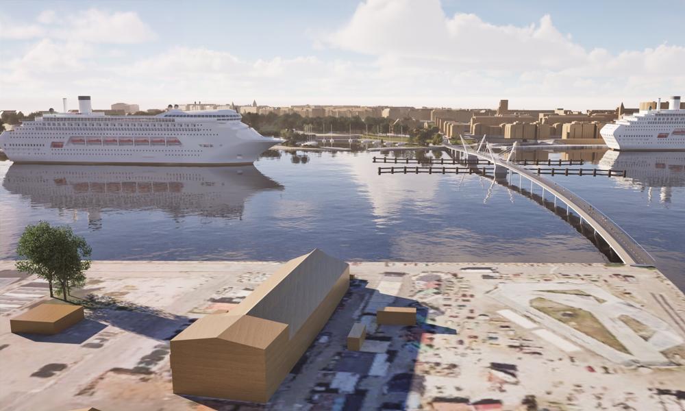 Et 60 meter bredt åbningsfag skal sikre adgang for både krydstogtskibe og militærfartøjer. Et 60 meter bredt åbningsfag skal sikre adgang for både krydstogtskibe og militærfartøjer.