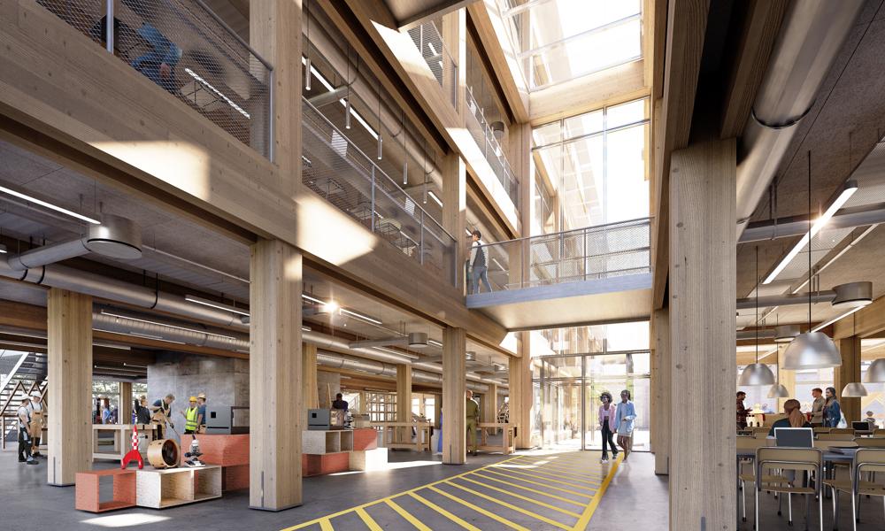 - Praksisakademiet bliver det nye samlende element på campus med flere funktioner, der forbindes af et åbent ankomstrum, som danner grundlag for faglig interaktion og synergi i huset, siger Sune Nielsen, partner hos Cubo Arkitekter. - Praksisakademiet bliver det nye samlende element på campus med flere funktioner, der forbindes af et åbent ankomstrum, som danner grundlag for faglig interaktion og synergi i huset, siger Sune Nielsen, partner hos Cubo Arkitekter.
