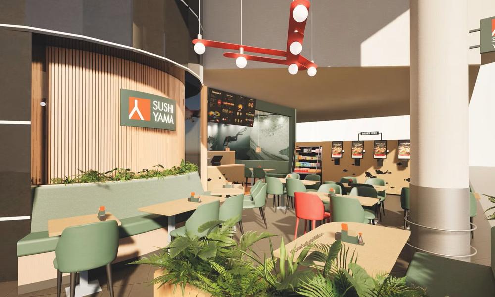 Sushi Yama kommer att ligga i början av Sky City. Sushi Yama kommer att ligga i början av Sky City.