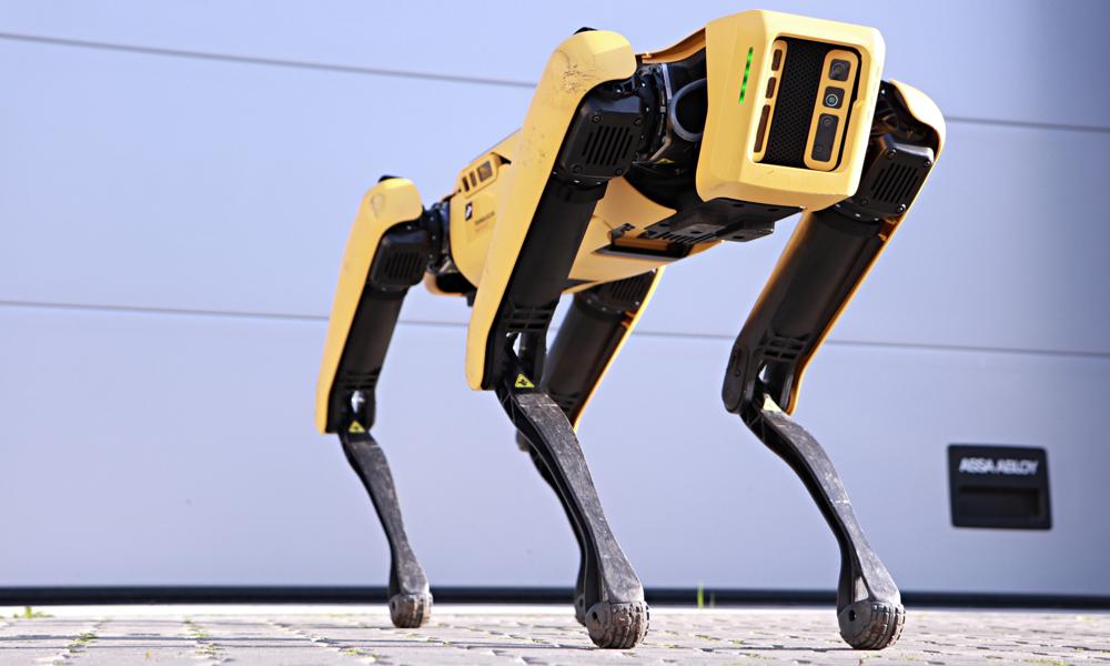 Robotten Spot, som er udviklet af Boston Dynamics, er blandt forløberne for de menneskelignende robotter. Robotten Spot, som er udviklet af Boston Dynamics, er blandt forløberne for de menneskelignende robotter.