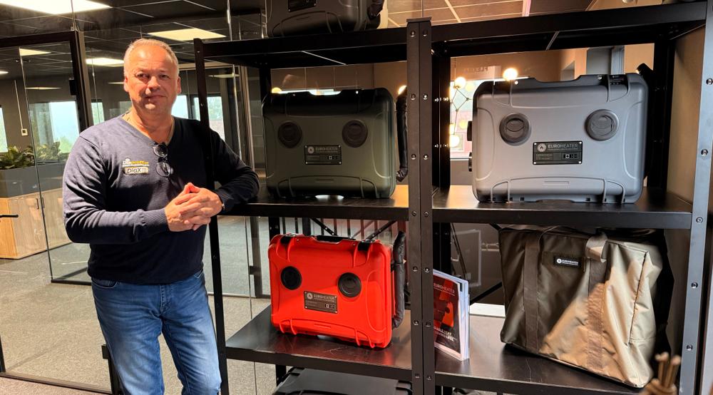 Euroheater er et produkt som Carl Ronny Olsen har utviklet sammen med en partner i Canada. Produktet har vekket interesse fra både anleggsbransen og forsvaret i flere land. Euroheater er et produkt som Carl Ronny Olsen har utviklet sammen med en partner i Canada. Produktet har vekket interesse fra både anleggsbransen og forsvaret i flere land.