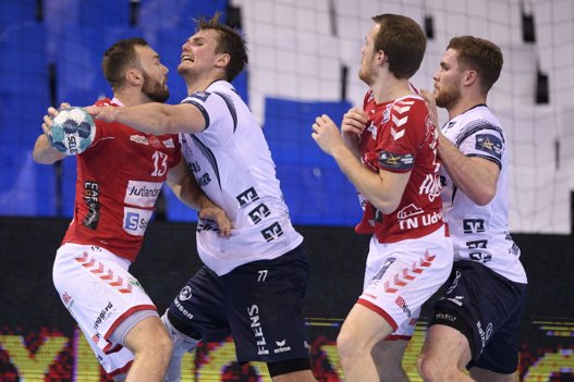 Aalborg Håndbold mødte onsdag aften Flensburg-Handewitt i den anden kvartfinale i Champions League i Flens Arena i Tyskland. <i>Foto: Henrik Bo</i>