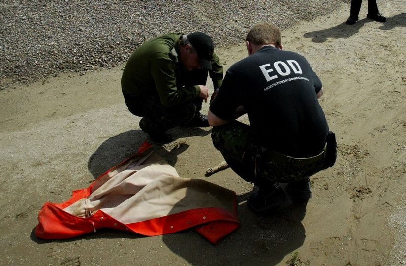 Bomberydderne fra EOD vurderede granaterne til at være ufarlige. Arkivfoto