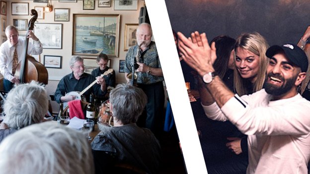 Frokostjazz på Slotskroen og jazzjam på ElMundo. Fotos: Jeppe Holm Andreasen og Jazz9tus. Grafik: Jette Klokkerholm