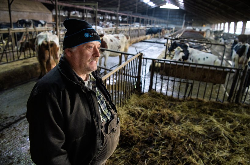 Hans Kristian Nygaard, mælkeproducent fra Rakkeby, er en landmand, der aldrig er bange for at sige sin mening. Arkivfoto: Bo Lehm