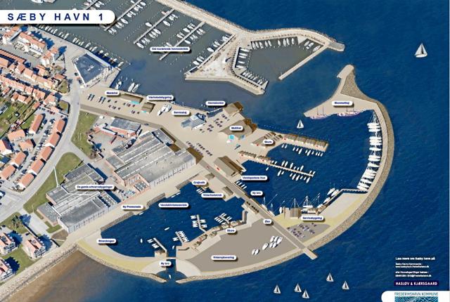 Sæby Havn står over for en kæmpe udvidelse til over 80 millioner kroner. Illustration: Frederikshavn Kommune
