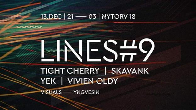 Reklame for eventen 13. december. Kommende events annonceres på LINEs facebookside.