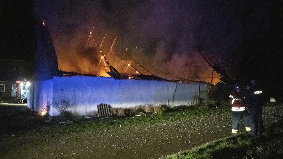 En af de seks brande gik ud over denne ejendom på Fuglsangsvej i Dybvad. Foto: Kurt Bering <i>Kurt Bering</i>