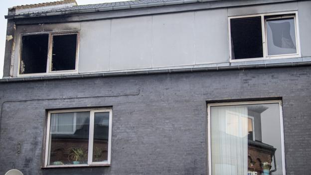 Adelgade 51 i Hobro, hvor der natten til onsdag, var brand. Foto: Martin Damgård