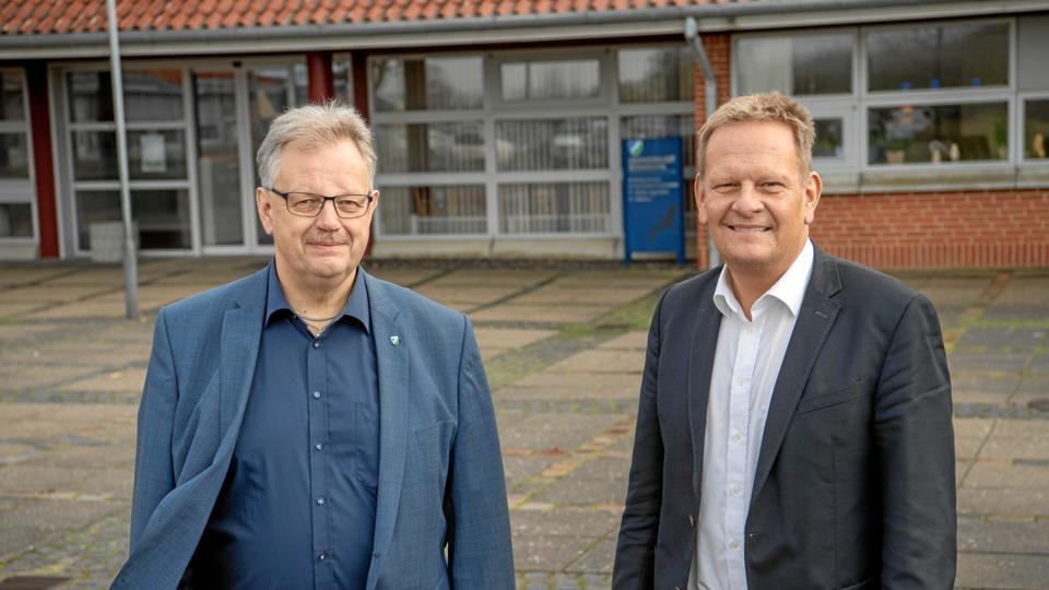Både Mogens Christen Gade og Lars Erik Jønsson er godt tilfredse med det først år for Erhvervshus Nordjylland. Arkivfoto: Kim Dahl Hansen