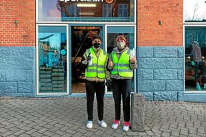 Corona-patrulje på gaden i Hobro og Hadsund