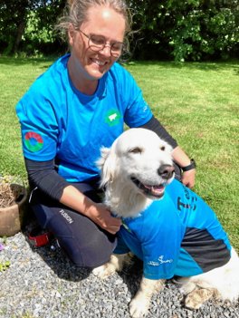Lene kortbæk sammen med Luna - der selvfølgelig også er en del af Team Slowfox. Foto: Morten Kyndby Holm