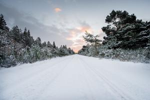 Sneglatte veje i Nordjylland