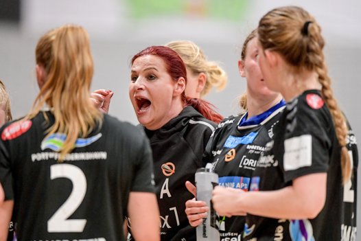 Olivera Kecman debuterede onsdag aften som Vendsyssel-træner, og det blev en god aften for hende og holdet. Foto: Torben Hansen