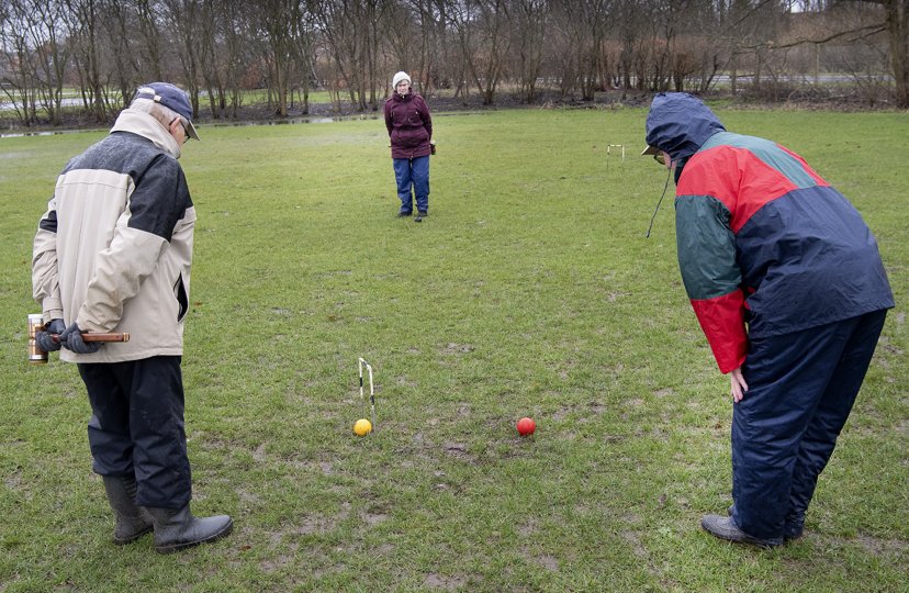 Morsø Senioridræt har god plads til aktiviteter som petanque og kroket, men hærværksmænd gør livet surt for foreningen. Arkivfoto.
