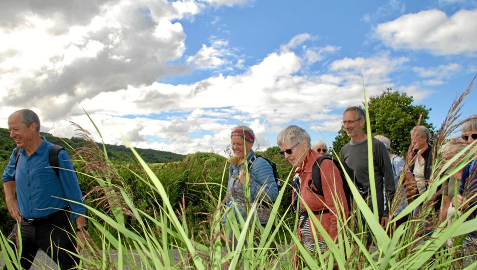 Svend Møller Nielsen fortæller i naturskolens undervisningslokale, der er fyldt med udstoppede dyr og en masse andre spændende ting fra naturen. Foto: Bitten Holmsgaard