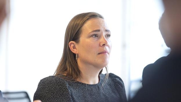 Efter mødet fik Astrid Krag (S) en rundtur på plejecenteret, hvor to beboere havde sagt ja til at få besøg af ministeren. Foto: Henrik Louis <i>Foto:Henrik Simonsen</i>