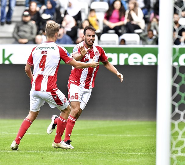 Pedro Ferreria blev dobbelt målscorer for AaB i sejren over Viborg FF søndag. Foto: Ernst van Norde/Ritzau Scanpix <i>Ritzau Scanpix</i>