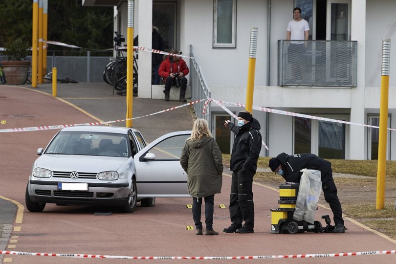Bilen her blev i Aalborg ramt af skud 21. marts. Arkivfoto: Henrik Bo <i>Foto: Henrik Bo</i>