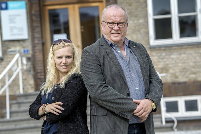 Per de Fries Andreasen er Nye Borgerliges spidskandidat ved kommunalvalget i Mariagerfjord. Partiets lokalformand, Emma Houe Mølgaard, stiller også op. Foto: Lars Pauli
