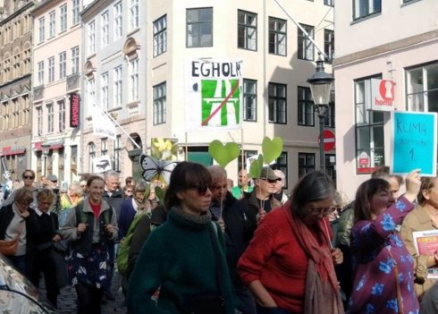 Demonstrationen bevægede sig ad Strøget ned mod Christiansborg. Privatfoto