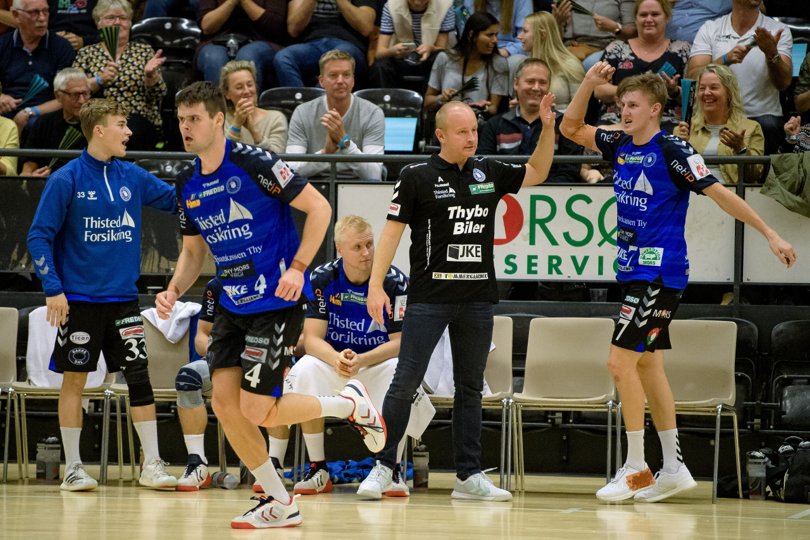 Mors-Thy-træner Niels Agesen glædede sig over pointet i Kolding. Arkivfoto: Bo Lehm <i>Bo Lehm</i>