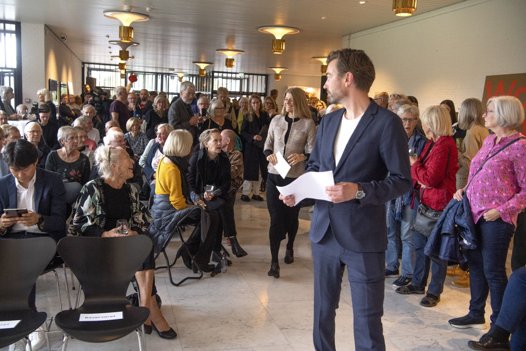 Kulturminister Ane Halsboe-Jørgensen var blandt talerne til åbningen af Kunstens store satsning. Foto: Henrik Louis <i>Foto:Henrik Simonsen</i>
