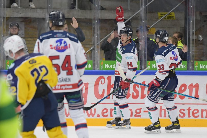 Nytilkomne Alkesi Halme scorede for tredje kamp i træk for Frederikshavn White Hawks. Foto: Bente Poder