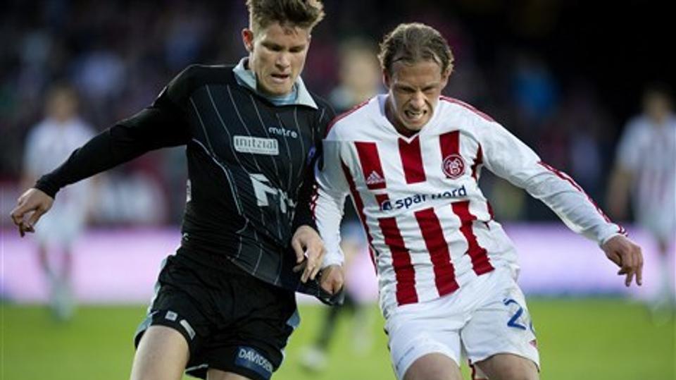 Michael Lumb - her i AaB-trøjen - er enig med Freiburg om et lejeophold.
Foto: Scanpix