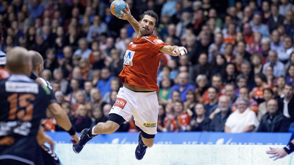Aalborg Håndbold må undvære den norske profil Kristian Kjelling til fredagens kamp mod Skive.Arkivfoto: Lars Pauli <i>Lars Pauli</i>