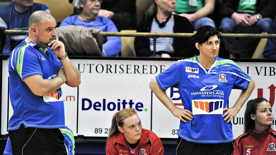 Der er nok at tænke over for Aalborg DH’s nye trænerteam efter kampen mod Viborg HK, som nordjyderne tabte stort.Foto: Claus Søndberg <i>Pressefotograf Claus Søndberg</i>