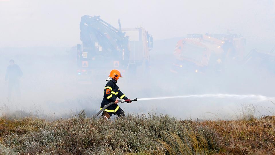 Arkivbillede af brand i klit. <i>Foto: Peter Mørk</i>