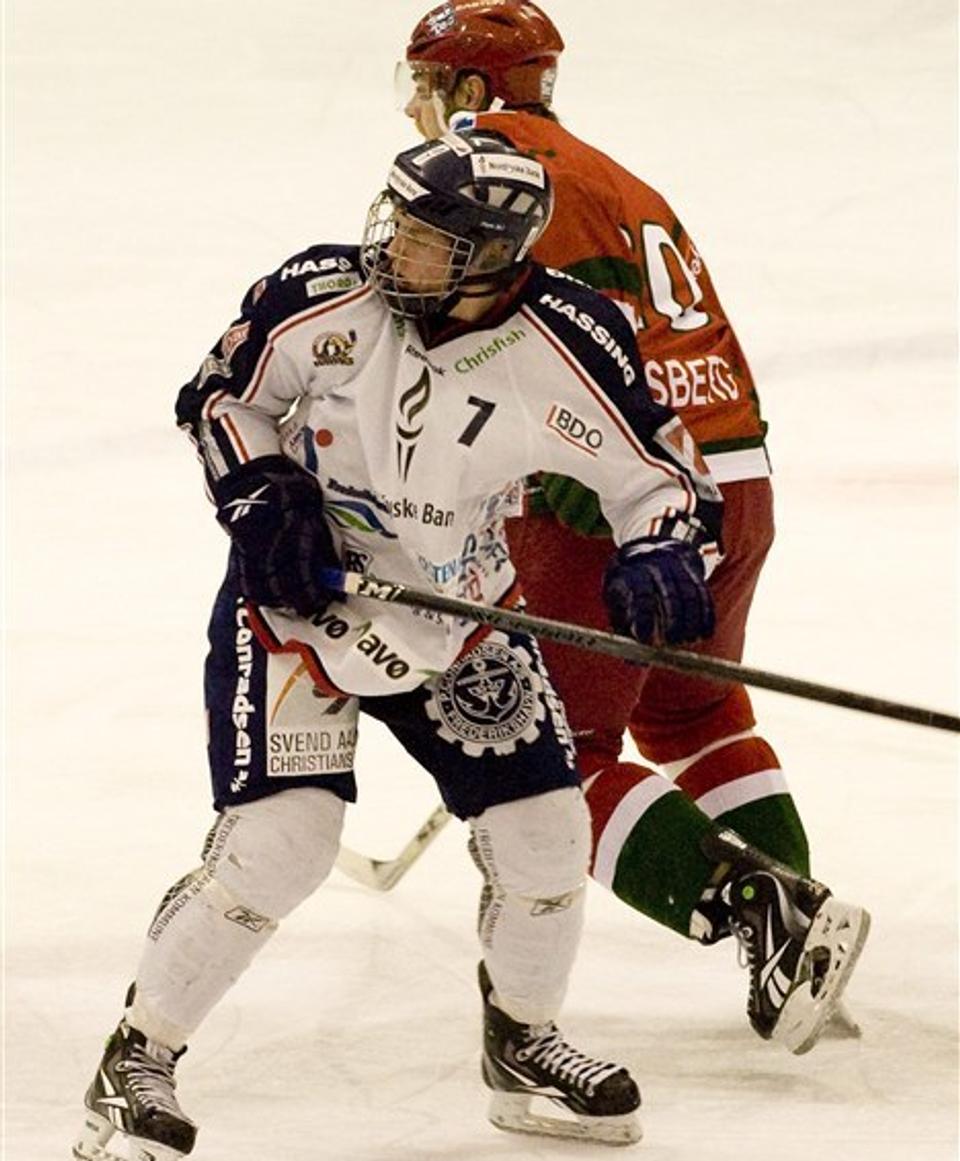 Thomas Søndergaard tager endnu en tørn hos White Hawks. Foto: Carl Th. Poulsen