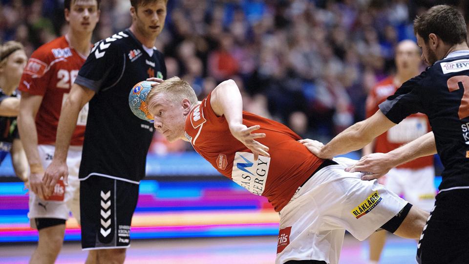 Rene Antonsen skal testes op til kampen onsdag aften mod Aarhus Håndbold. Foto: Lars Pauli <i>Lars Pauli</i>