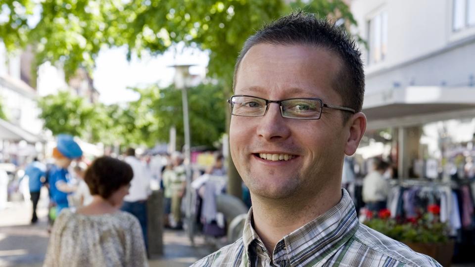 Dan Kobberup nyder at være handelschef, når der er gang i den lokale handel. Arkivfoto: Carl Th. Poulsen <i>Carl Th. Poulsen</i>