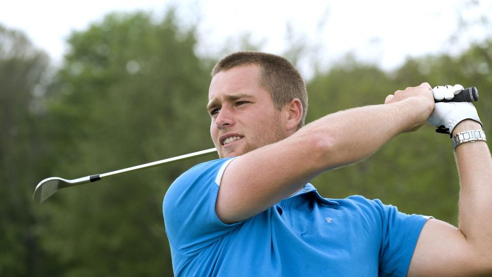 Lucas Bjerregaard er fredag hjemme i Frederikshavn Golf Klub, hvor man kan opleve hans format.Foto: Hans Ravn <i>Hans Ravn</i>