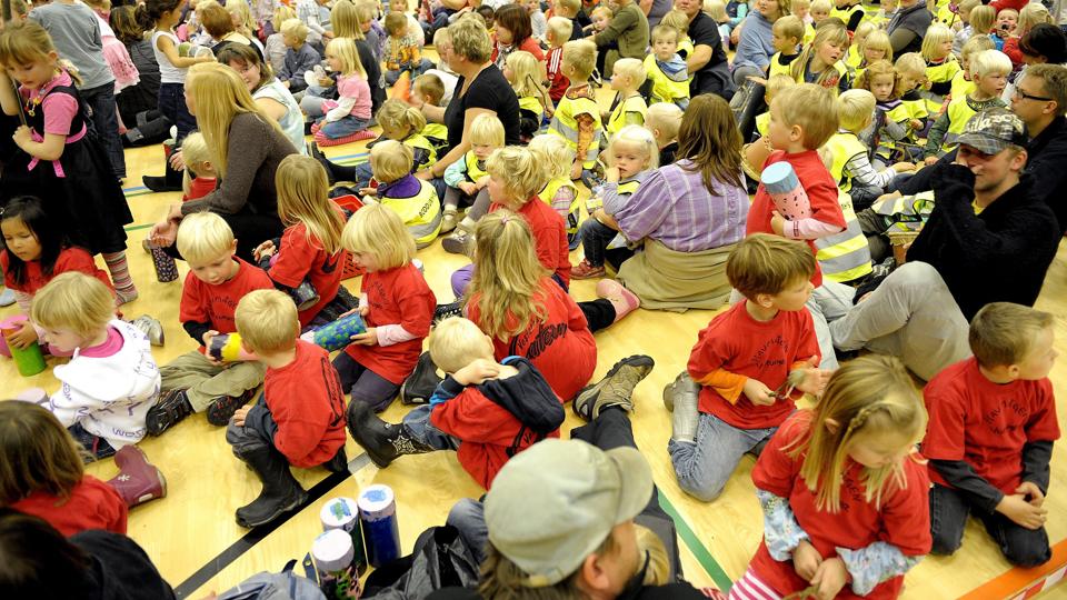Tre gange før har Thisted Kommunes daginstitutioner været involveret i et stort fælles kulturprojekt. Her et billede fra det store træf i Thy Hallen i efteråret 2009. Arkivfoto: Peter Mørk <i>Peter Mørk</i>